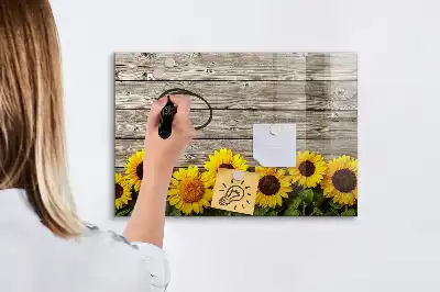 Magnetisk tegnetavle med solsikkemotiv
