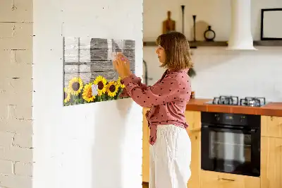 Magnetisk tegnetavle med solsikkemotiv