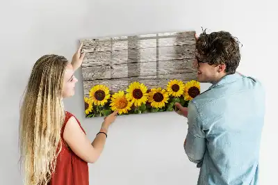 Magnetisk tegnetavle med solsikkemotiv