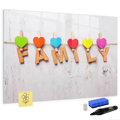Magnetisk skrivetavle til familien