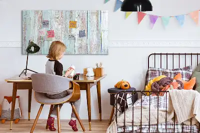 Magnetisk skrivetavle i pasteltræ