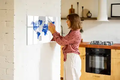 Magnetisk skrivetavle med kosmisk verdenskort