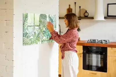 Magnetisk tegnetavle med motiv af eksotiske blade