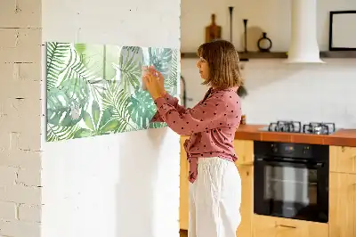 Magnetisk tegnetavle med motiv af eksotiske blade