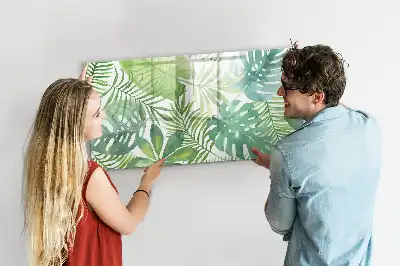 Magnetisk tegnetavle med motiv af eksotiske blade