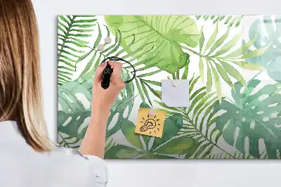 Magnetisk tegnetavle med motiv af eksotiske blade