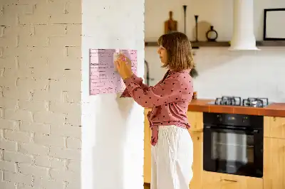 Magnetisk skrivetavle med motiv af murstensvæg