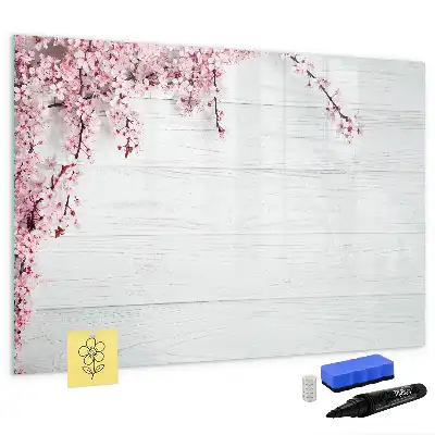 Magnetisk tegnetavle med motiv af forårsblomster