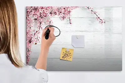 Magnetisk tegnetavle med motiv af forårsblomster