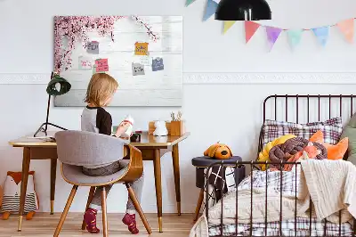 Magnetisk tegnetavle med motiv af forårsblomster