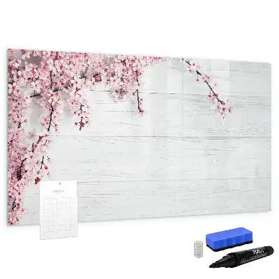 Magnetisk tegnetavle med motiv af forårsblomster