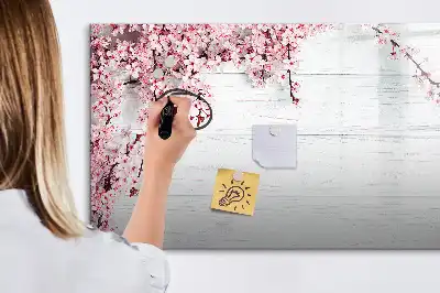 Magnetisk tegnetavle med motiv af forårsblomster