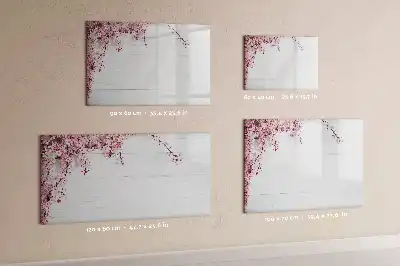 Magnetisk tegnetavle med motiv af forårsblomster
