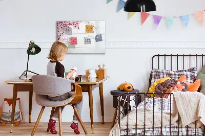 Magnetisk tegnetavle med motiv af forårsblomster