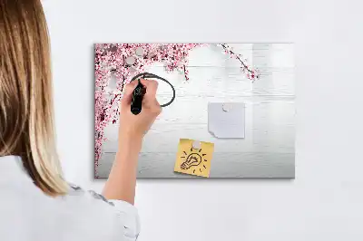 Magnetisk tegnetavle med motiv af forårsblomster