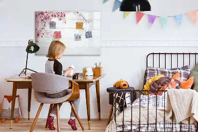 Magnetisk tegnetavle med motiv af forårsblomster