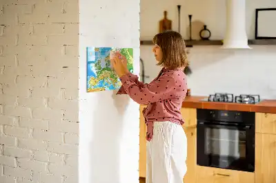 Geografisk verdenskort magnetisk tavle til at tegne på