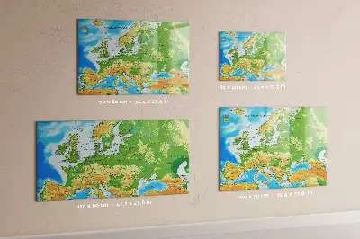 Geografisk verdenskort magnetisk tavle til at tegne på