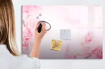 Magnetisk skrivetavle med blomstrende blomstermotiv