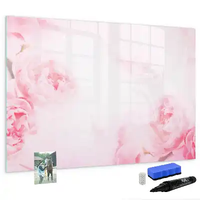Magnetisk skrivetavle med blomstrende blomstermotiv