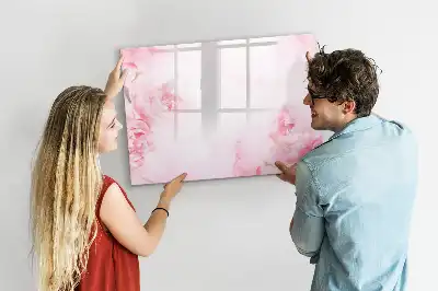 Magnetisk skrivetavle med blomstrende blomstermotiv