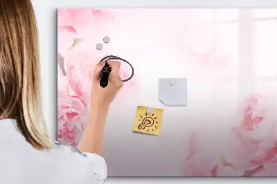 Magnetisk skrivetavle med blomstrende blomstermotiv