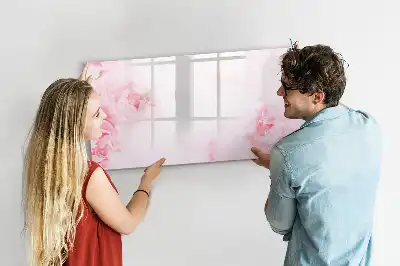 Magnetisk skrivetavle med blomstrende blomstermotiv