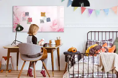 Magnetisk skrivetavle med blomstrende blomstermotiv