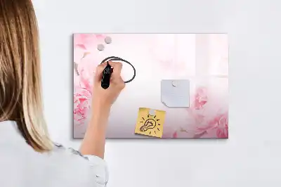 Magnetisk skrivetavle med blomstrende blomstermotiv