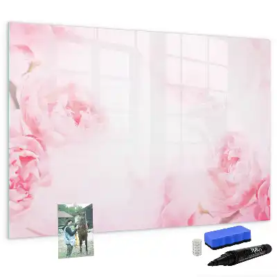 Magnetisk skrivetavle med blomstrende blomstermotiv