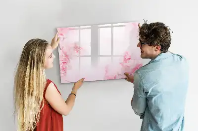 Magnetisk skrivetavle med blomstrende blomstermotiv