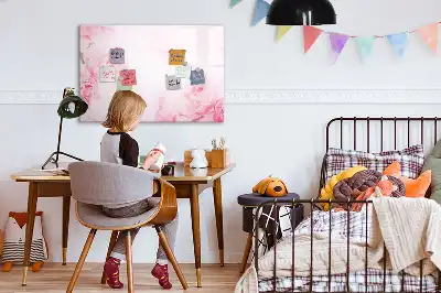 Magnetisk skrivetavle med blomstrende blomstermotiv