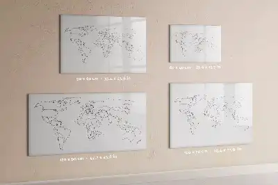 Magnetisk verdenskorttavle til at tegne på