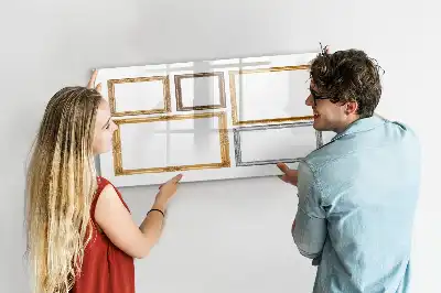 Magnetisk skrivetavle med guldramme
