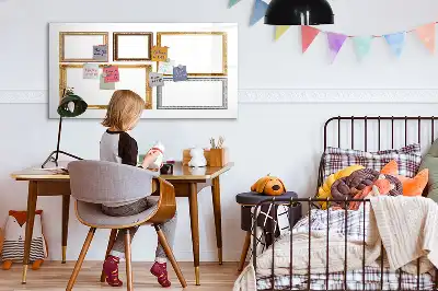 Magnetisk skrivetavle med guldramme