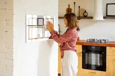 Magnetisk skrivetavle med guldramme
