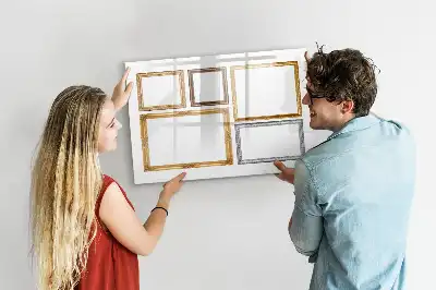 Magnetisk skrivetavle med guldramme