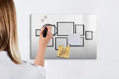 Magnetisk tegnetavle med sort ramme