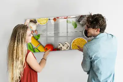 Magnetisk skrivetavle med ingredienser