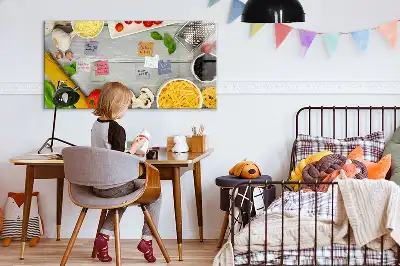 Magnetisk skrivetavle med ingredienser