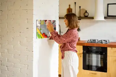 Magnetisk skrivetavle med ingredienser