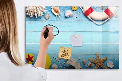 Magnetisk skrivetavle til strandartikler