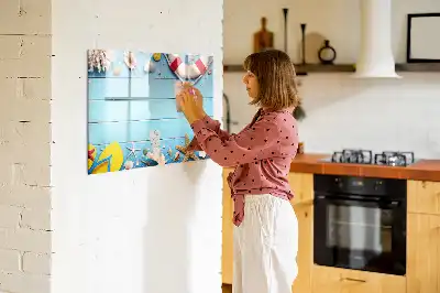 Magnetisk skrivetavle til strandartikler
