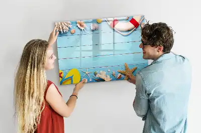 Magnetisk skrivetavle til strandartikler