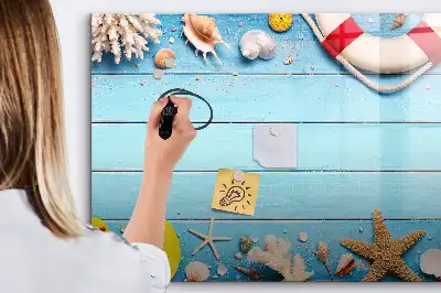Magnetisk skrivetavle til strandartikler