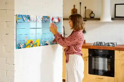 Magnetisk skrivetavle til strandartikler