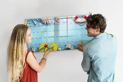 Magnetisk skrivetavle til strandartikler