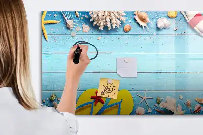 Magnetisk skrivetavle til strandartikler
