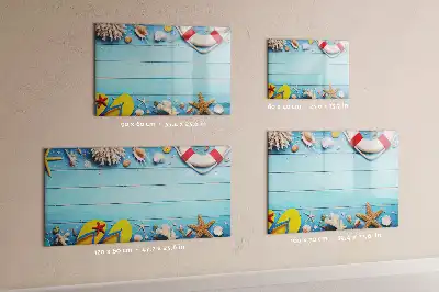 Magnetisk skrivetavle til strandartikler