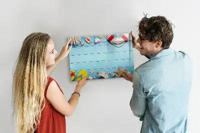 Magnetisk skrivetavle til strandartikler